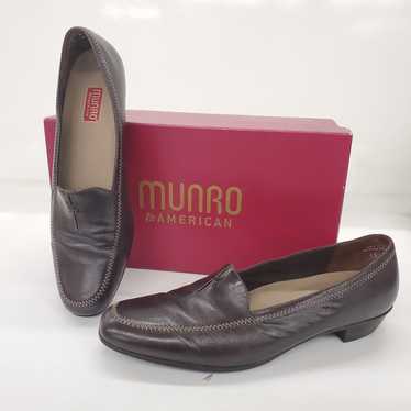 Munro Lauren Brown Leather Loafers Women's Size 1… - image 1