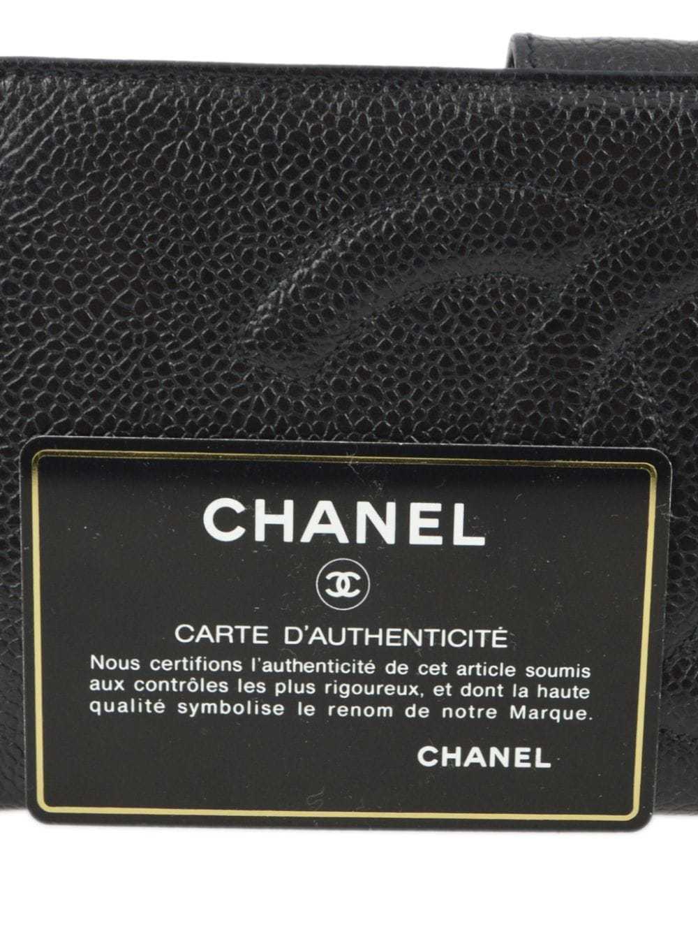 CHANEL Pre-Owned 1997 CC Long leather wallet - Bl… - image 5