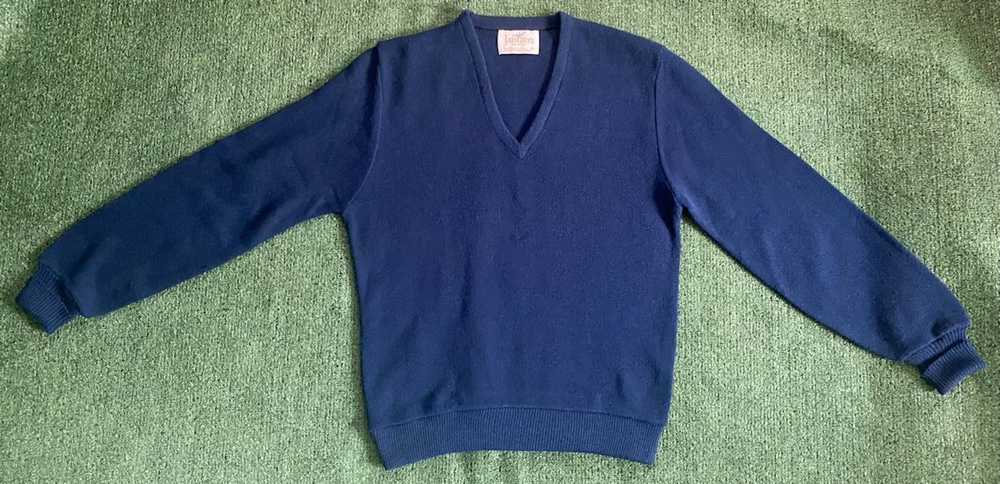 Jantzen Vintage 80’s Jantzen Navy Blue V-Neck Swe… - image 2