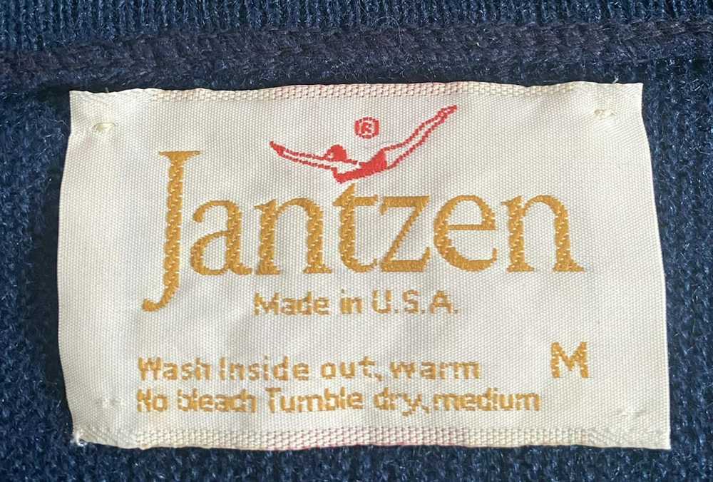 Jantzen Vintage 80’s Jantzen Navy Blue V-Neck Swe… - image 4