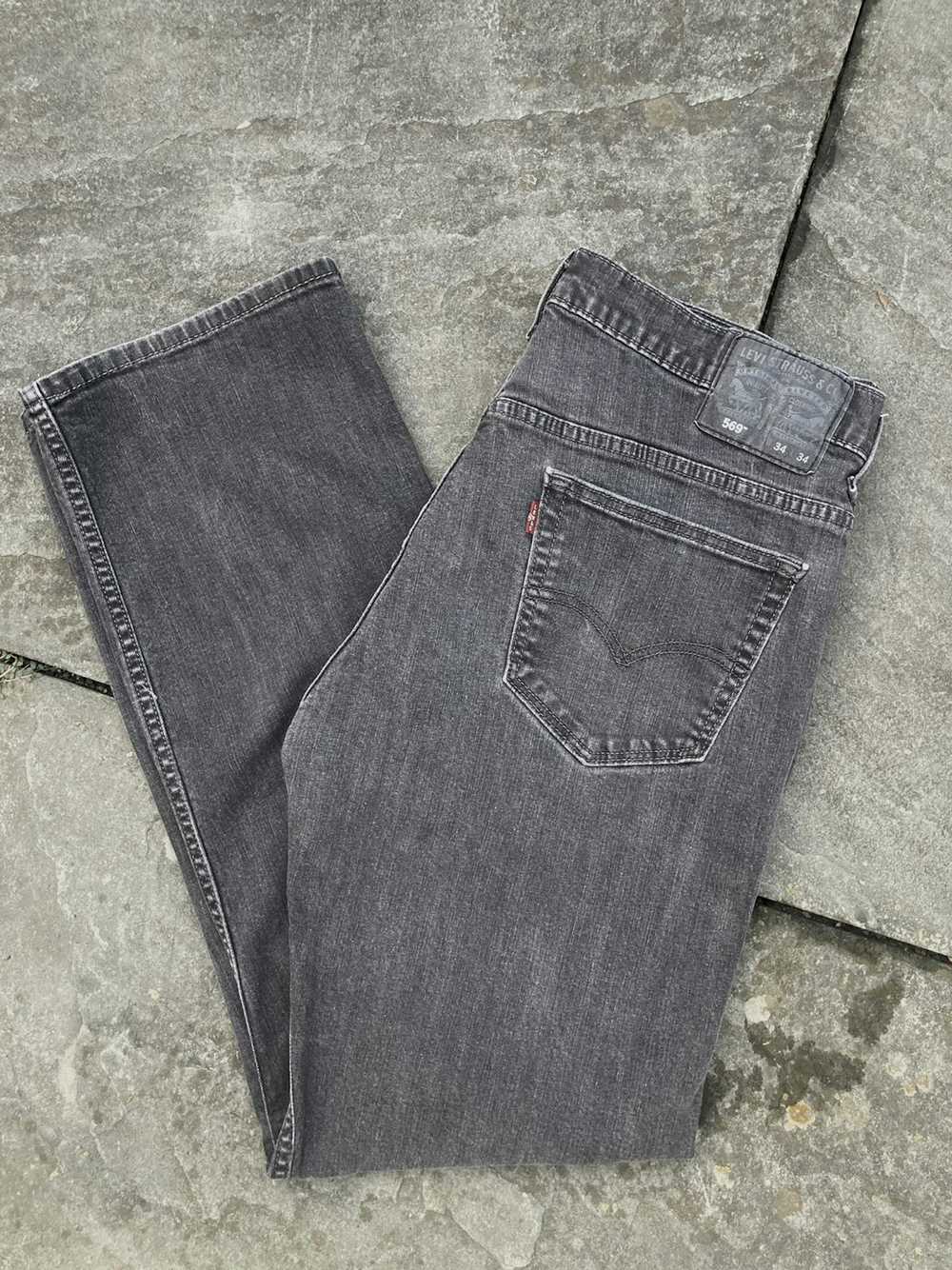Levi's Levis 569 Grey Wash Denim Jeans - image 2