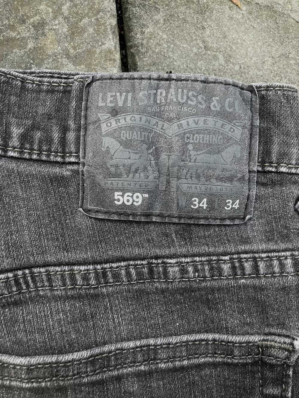 Levi's Levis 569 Grey Wash Denim Jeans - image 3