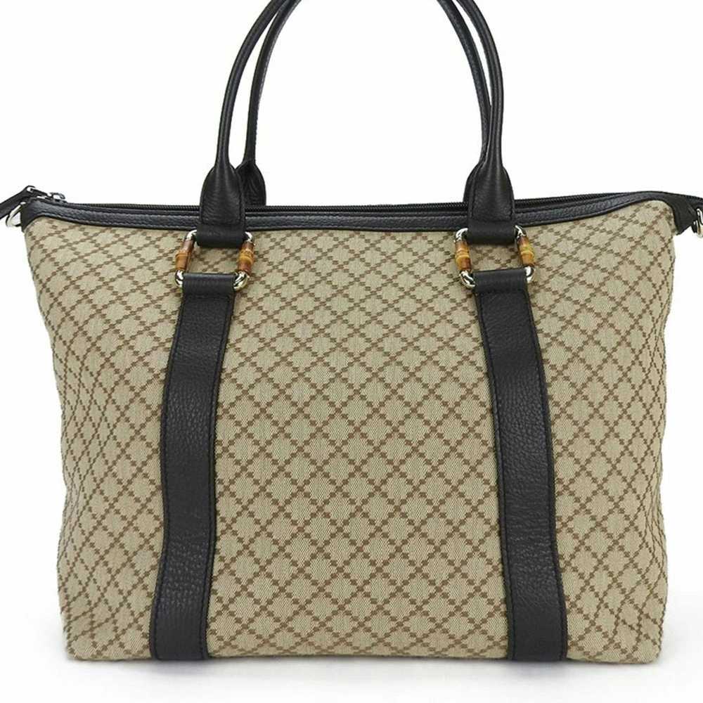 Gucci GUCCI 339548 Diamante Bamboo Tote Bag Leath… - image 1