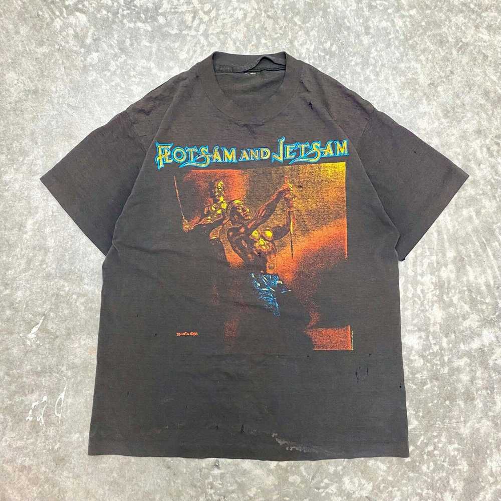 Band Tees × Rock T Shirt × Vintage VTG 80s Flotsa… - image 1