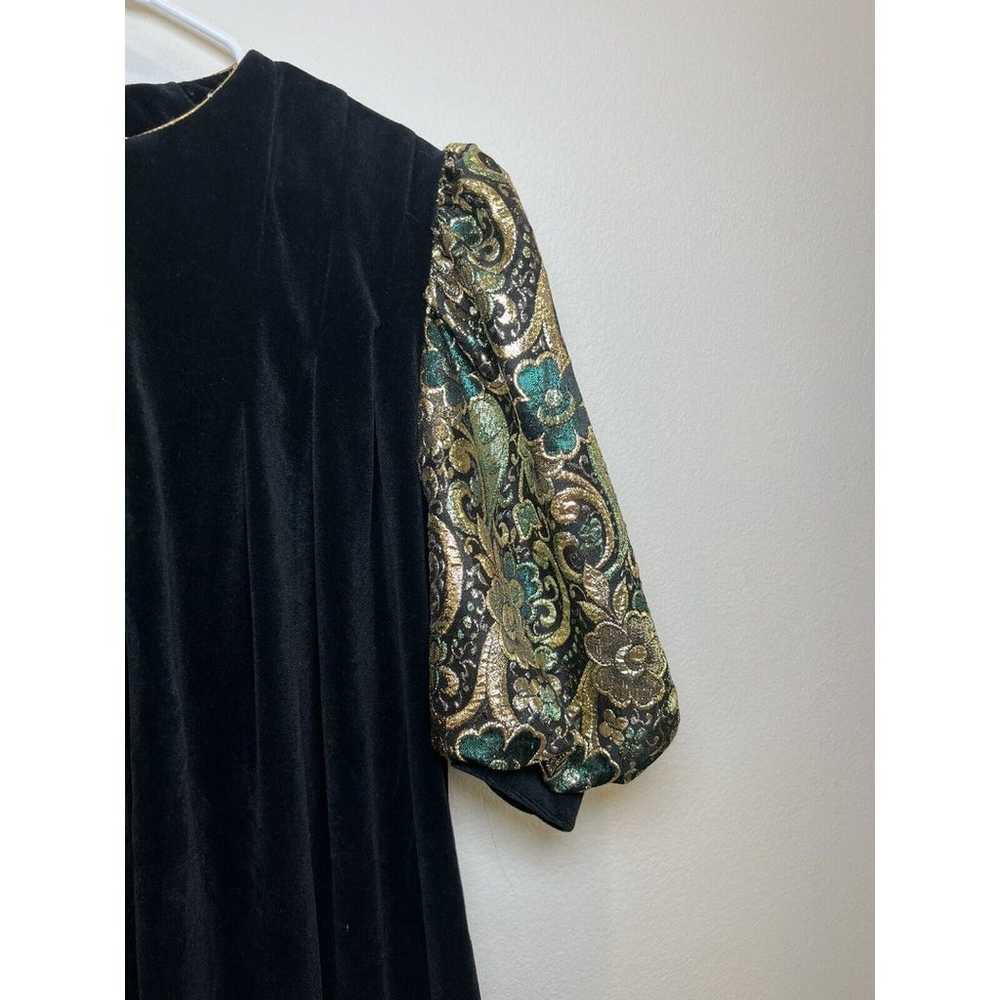 Davidbrown for Dillards Long Black Velvet Gown wi… - image 4