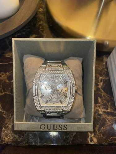 Guess Silver Tone Case Stainless Steel Guess Watch