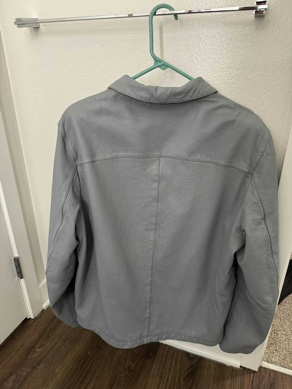 Alfani Alfani grey genuine leather jacket - image 2
