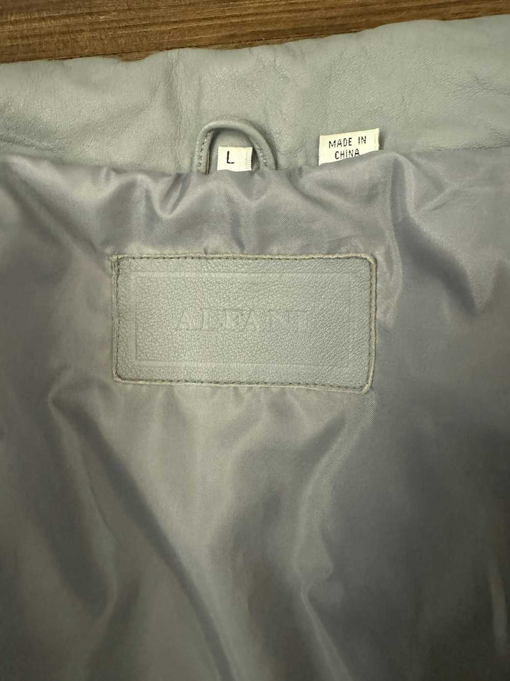Alfani Alfani grey genuine leather jacket - image 3