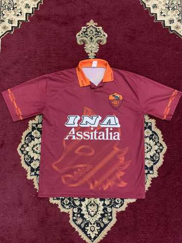 2021-22 New Balance Men's AS Roma Home Soccer Jersey Large L Forza
