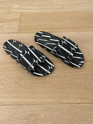 Valentino Brand New Black & White Valentino Slides