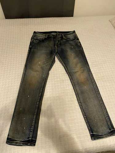 XXS XS 24 waist Vintage 70s straight leg jeans blue medium wash high  waisted retro hippie Le Culottier