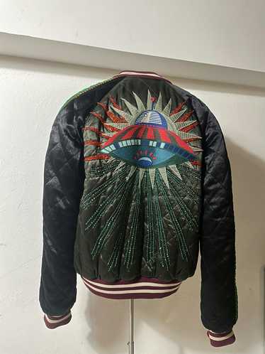 Gucci Gucci UFO embroidered bomber jacket