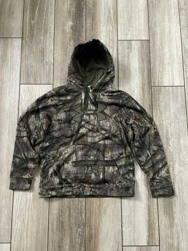 UNDER ARMOUR..COLD GEAR..REAL TREE CAMO..PULLOVER..HOODIE..FLEECE  LINED..JACKET