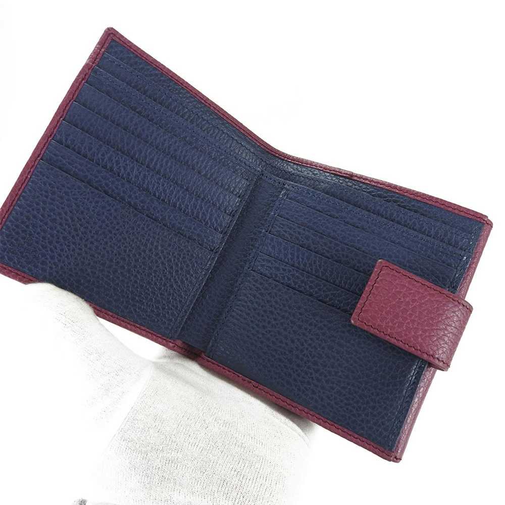 Gucci GUCCI W wallet purple blue navy compact acc… - image 5