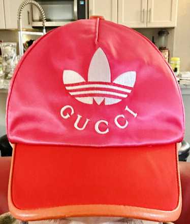 Gucci Gucci X Adidas Pink Satin Hat XXL (61cm) Li… - image 1