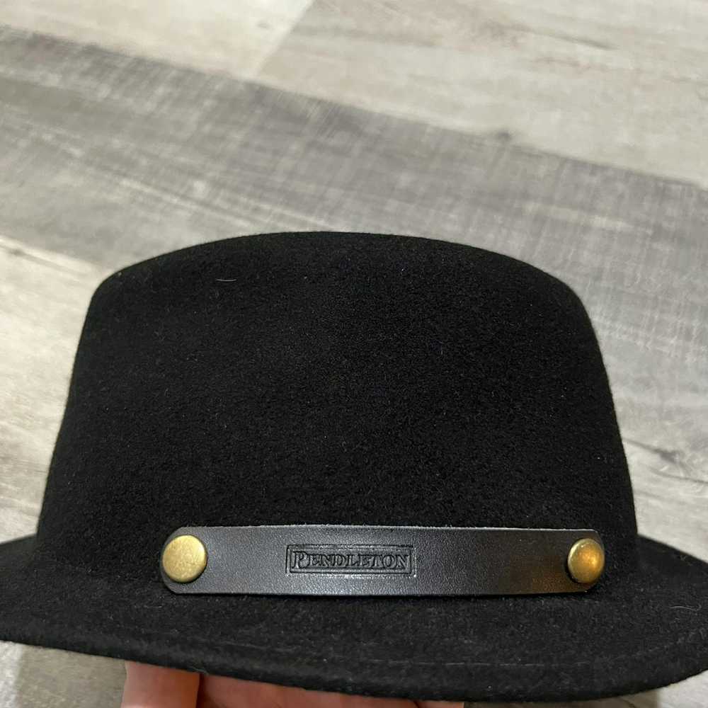 Pendleton Pendleton Black Wool Fedora Brimmed Out… - image 2