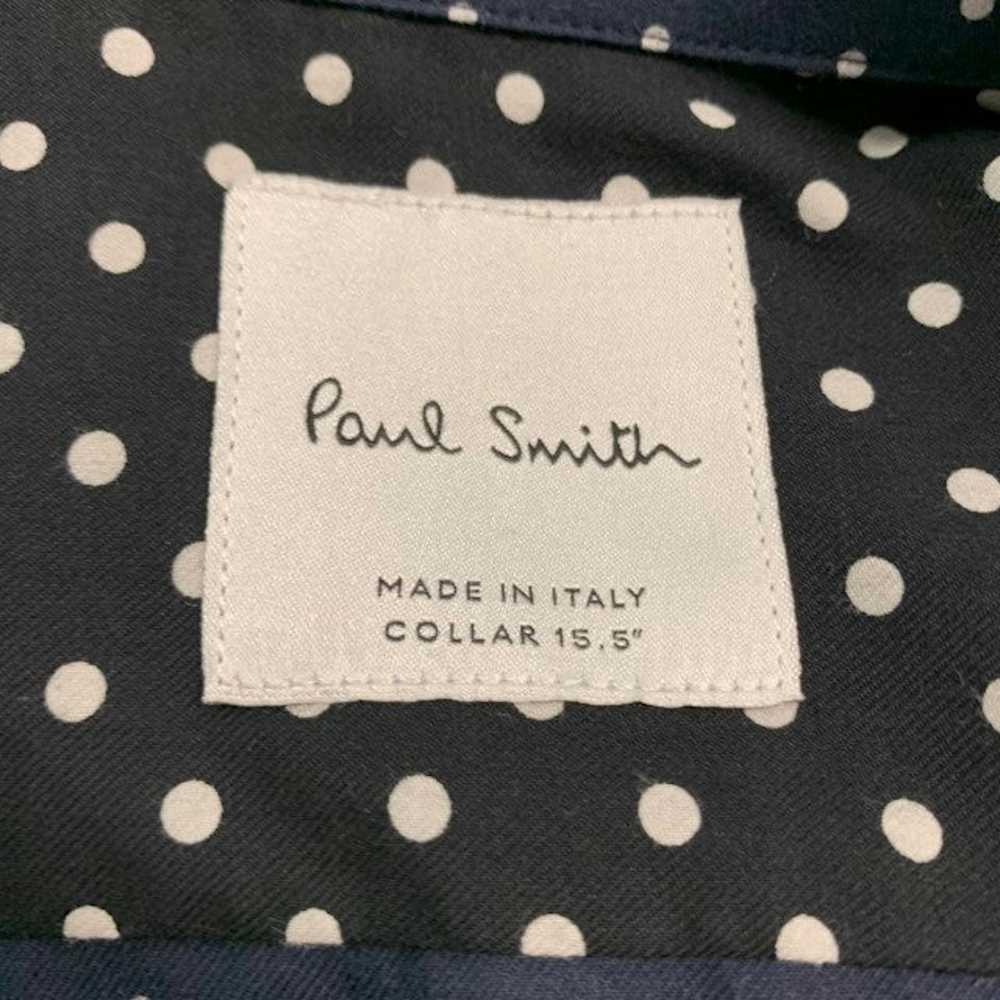 Paul Smith Navy White Polka Dot Cotton Long Sleev… - image 4