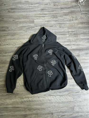 Japanese Brand Simplicity cross hoodie