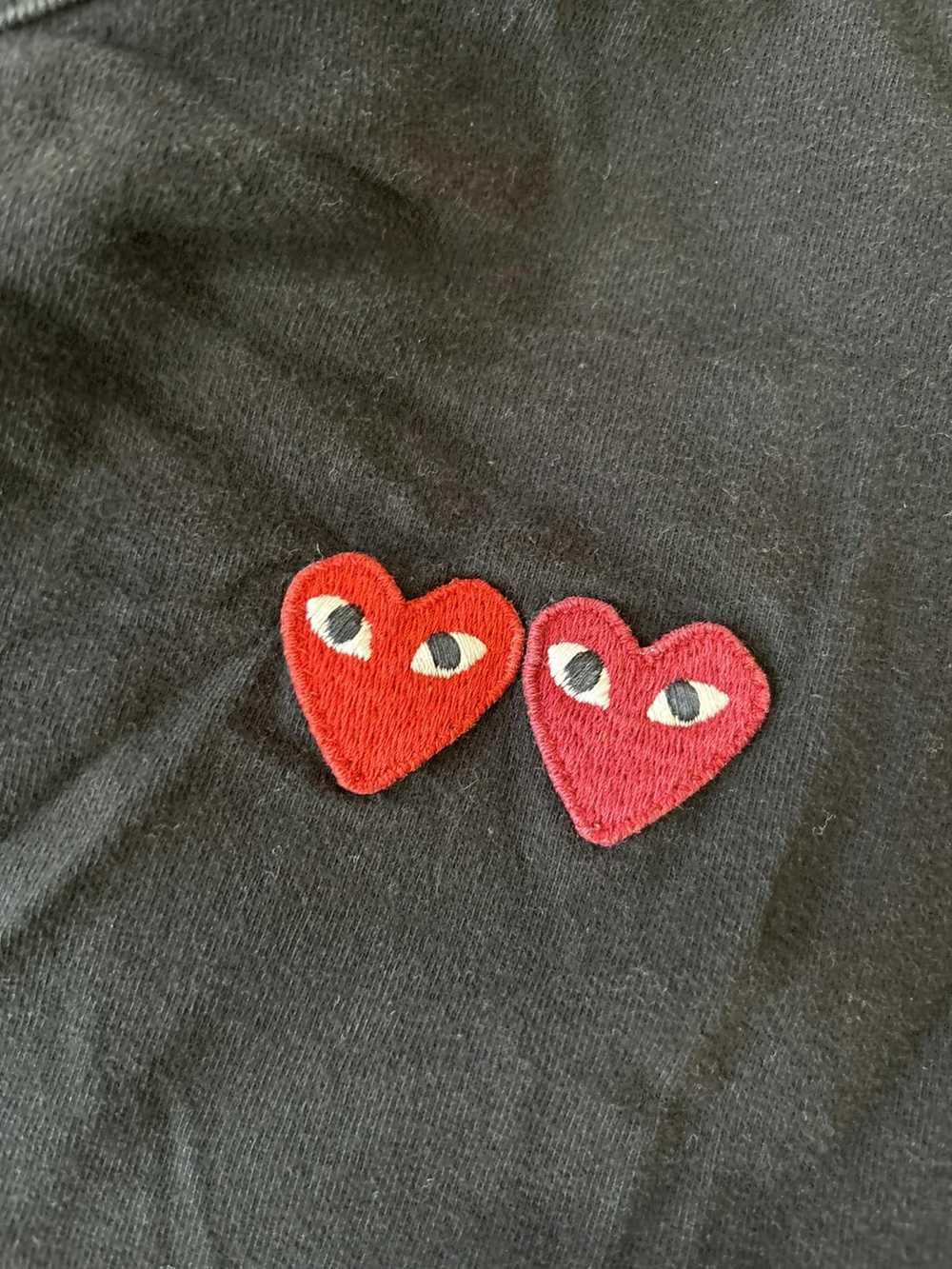 Comme des Garcons Double Heart CDG BLACK TEE - image 1