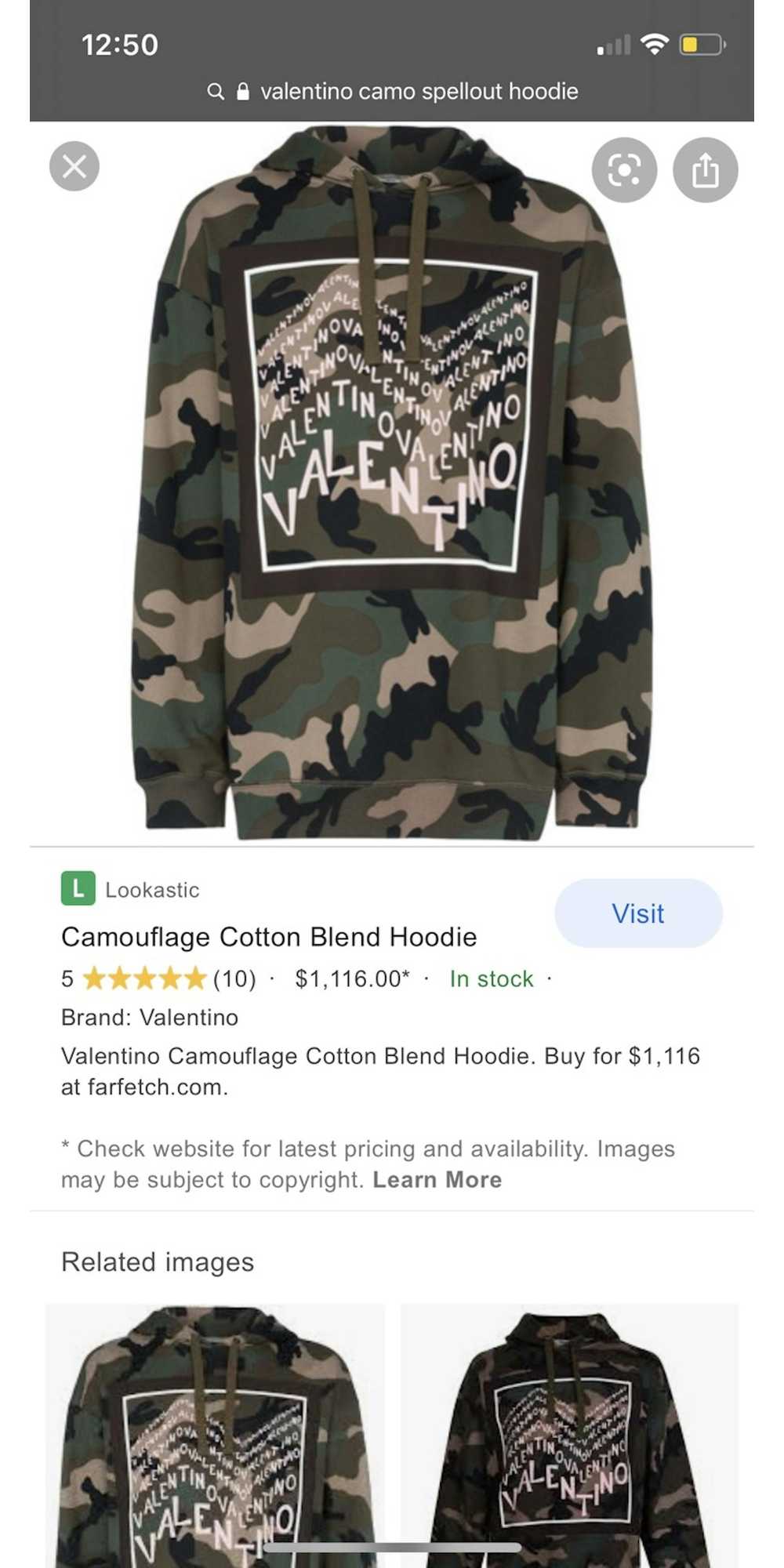 Valentino Valentino Camo Hoodie - image 8