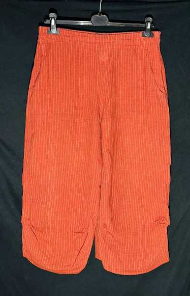 Vintage OSKA Wide Leg Linen Pants Trousers Red Wom