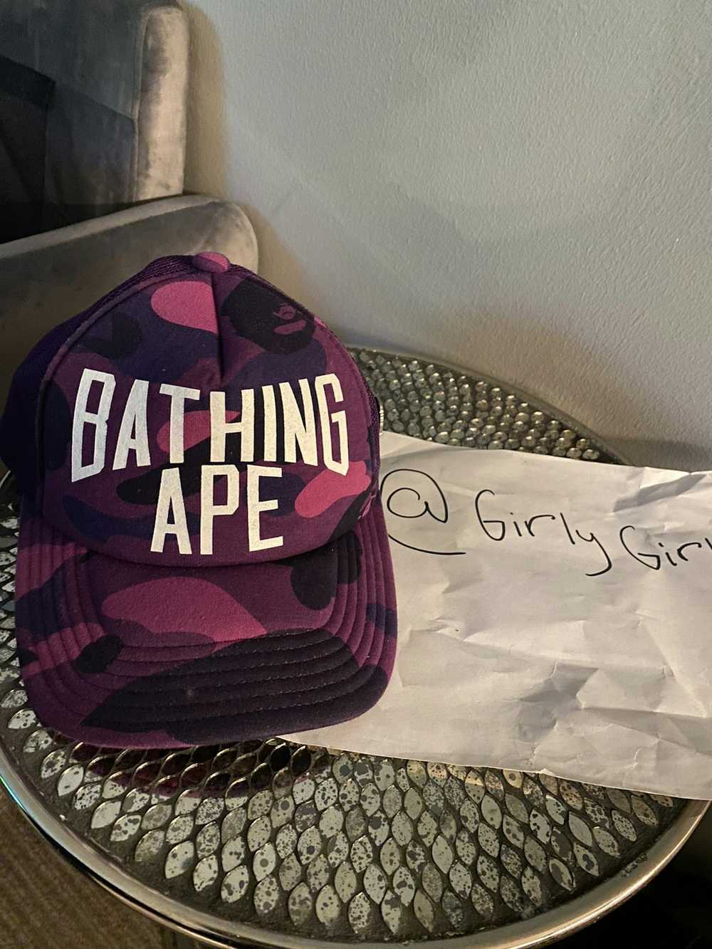 Bape Color Camo NYC Logo Mesh Cap - image 1