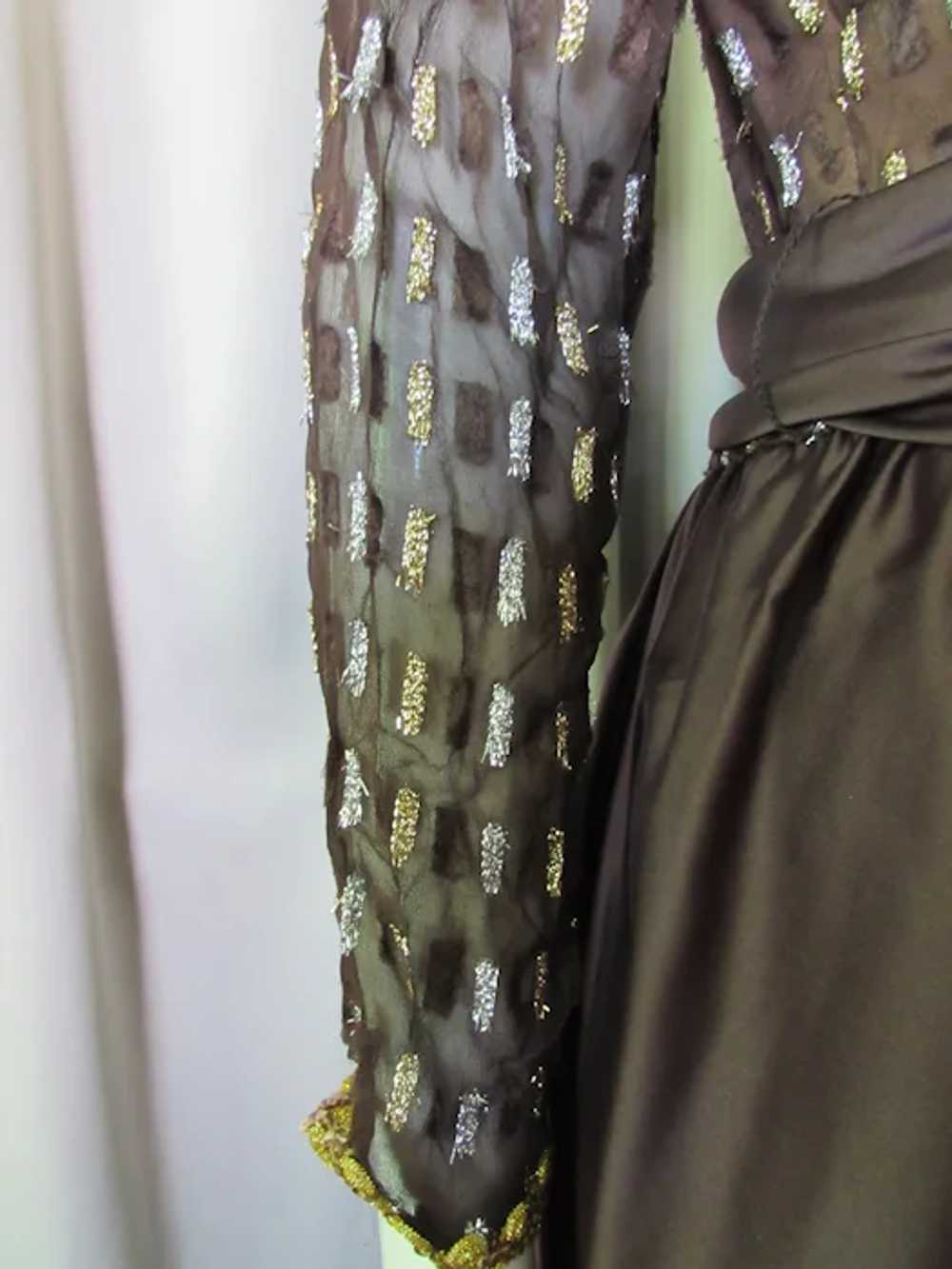 SALE Glamorous Lilli Diamond Evening Dress Cocoa … - image 11