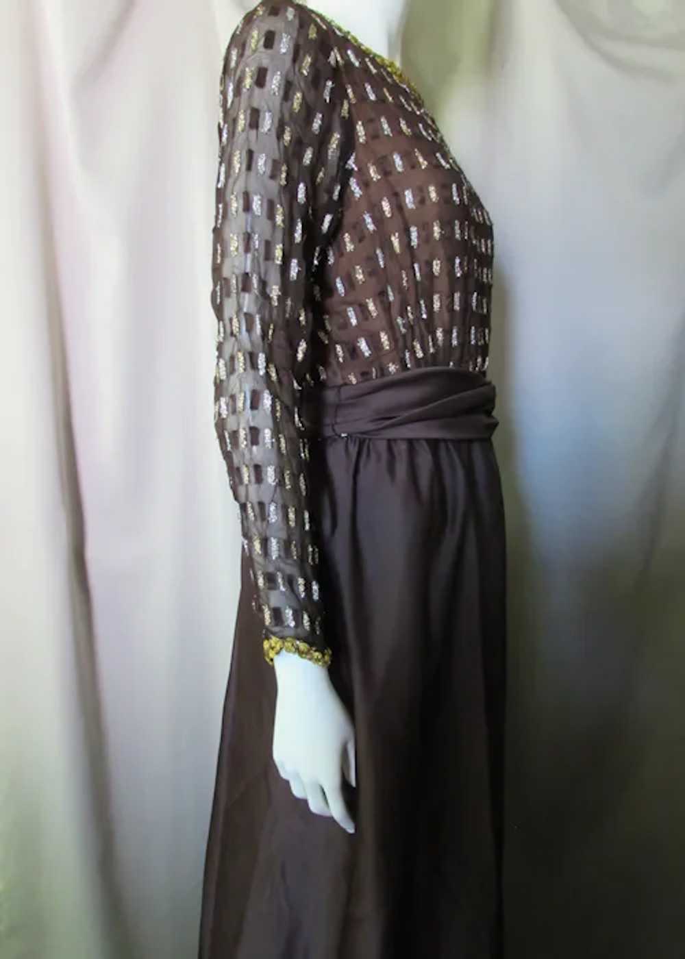 SALE Glamorous Lilli Diamond Evening Dress Cocoa … - image 5