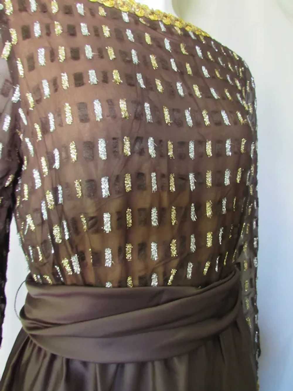 SALE Glamorous Lilli Diamond Evening Dress Cocoa … - image 7