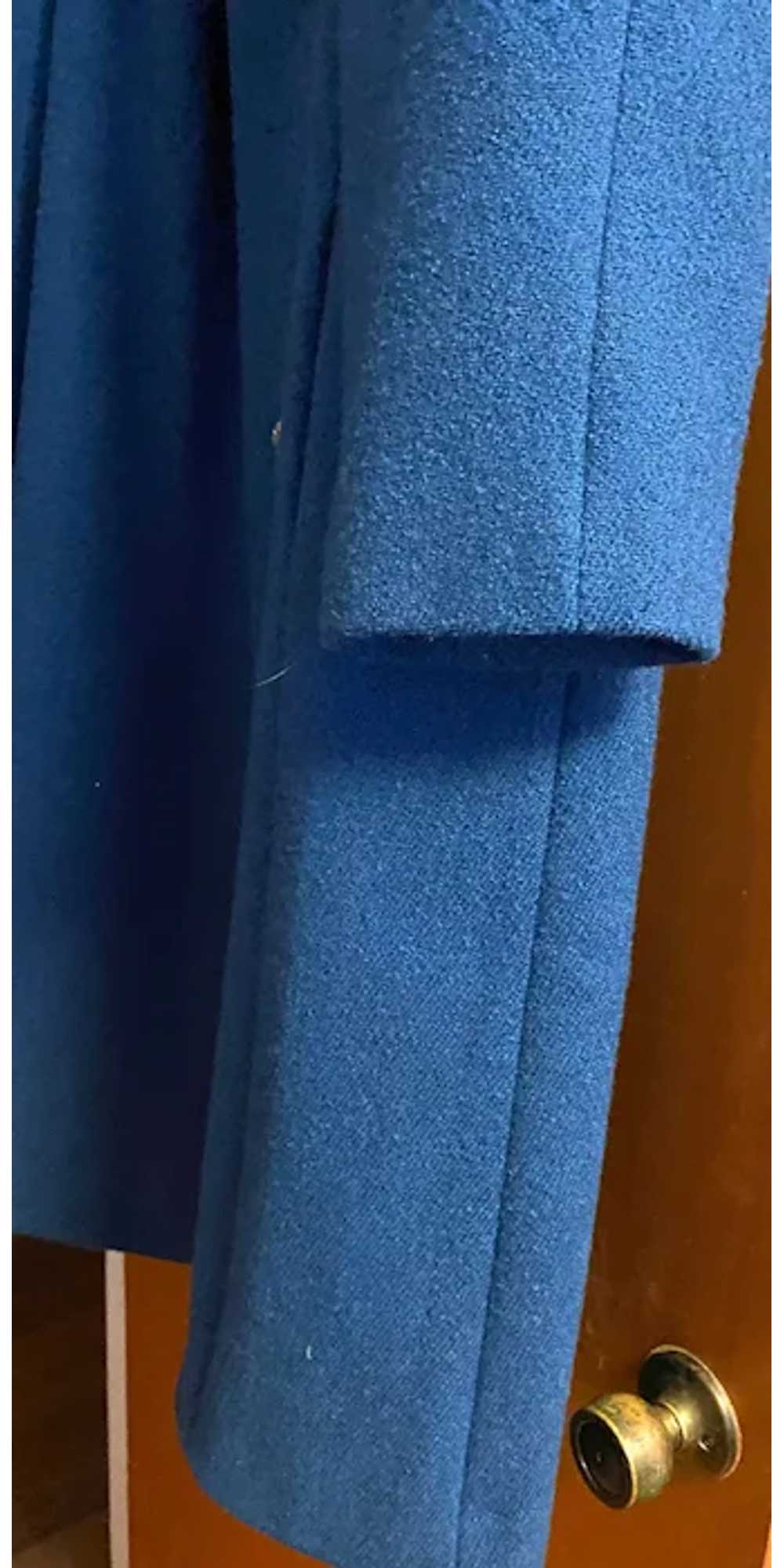 Vintage ILGWU Royal Blue Fur Collar Women Coat - image 8