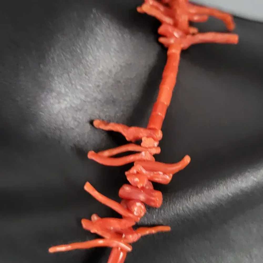 Branch Coral Necklace Rich Color 19 inches New Ea… - image 2