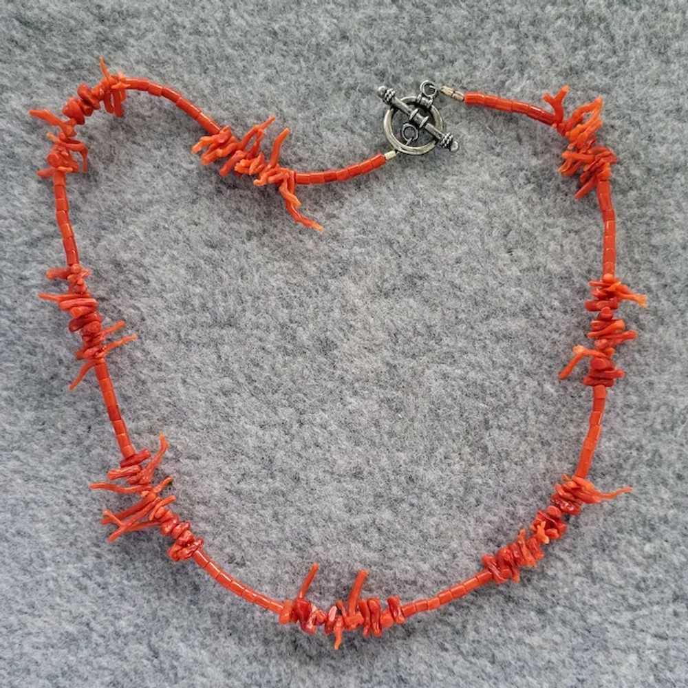 Branch Coral Necklace Rich Color 19 inches New Ea… - image 3