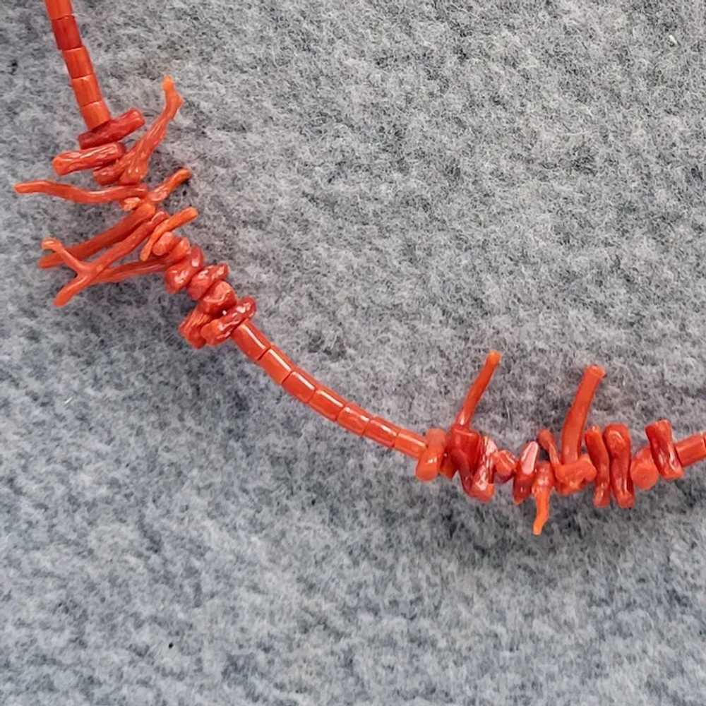 Branch Coral Necklace Rich Color 19 inches New Ea… - image 4