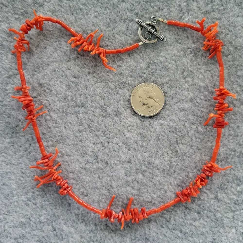 Branch Coral Necklace Rich Color 19 inches New Ea… - image 5