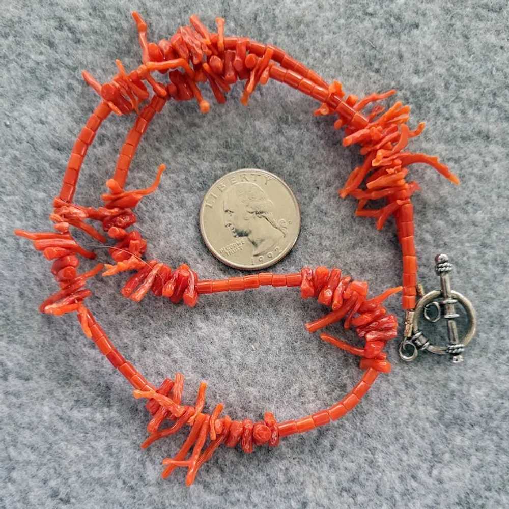 Branch Coral Necklace Rich Color 19 inches New Ea… - image 6