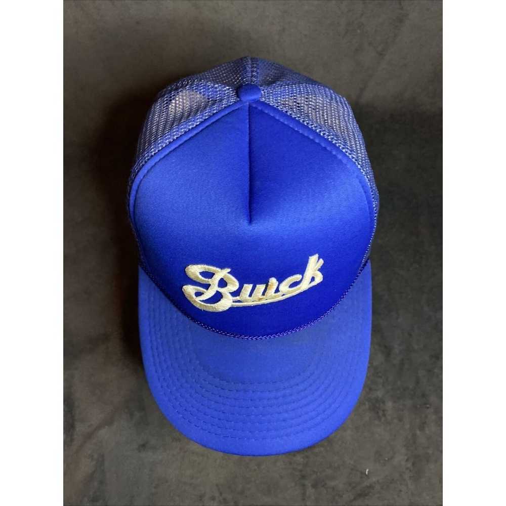 Buick Vintage Trucker Hat Cap Blue Mesh Foam Snap… - image 2