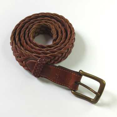 Lands' End 90's Vintage Classic Braided Leather &… - image 1