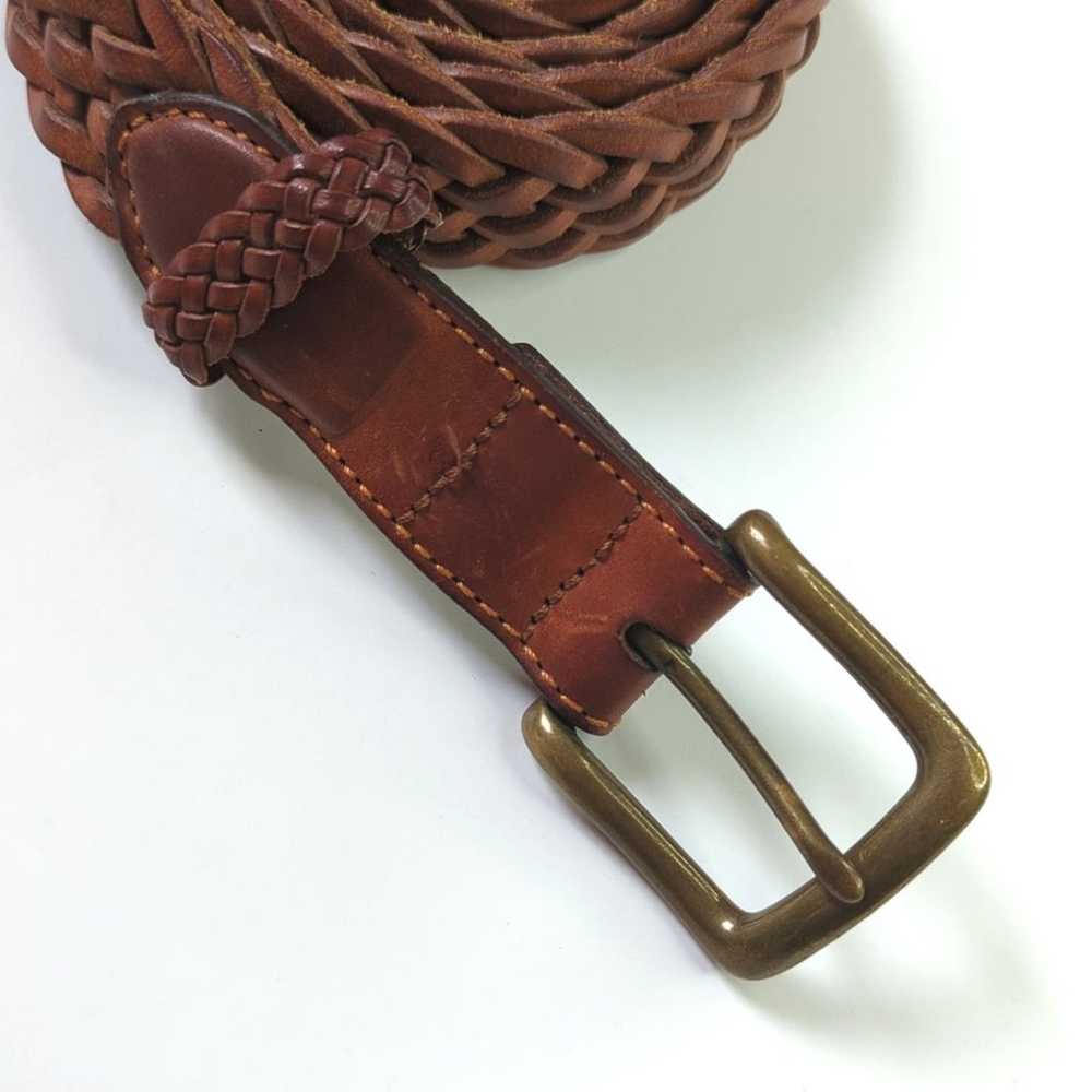 Lands' End 90's Vintage Classic Braided Leather &… - image 2