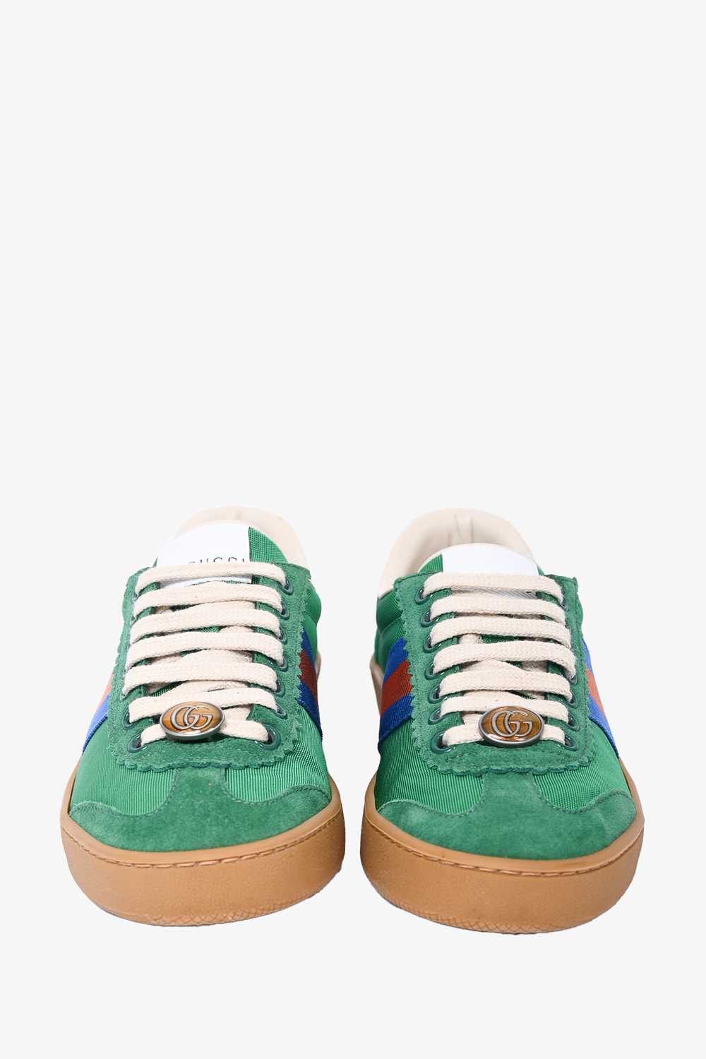 Gucci Green Web Accent Sneakers Size 35 - image 3