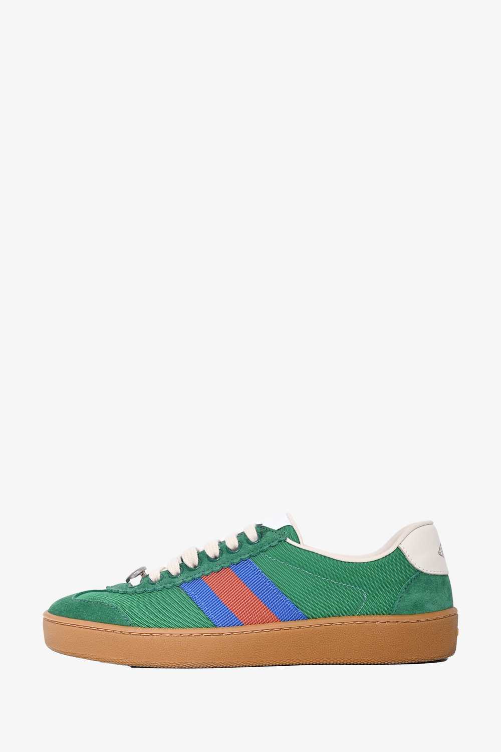 Gucci Green Web Accent Sneakers Size 35 - image 4