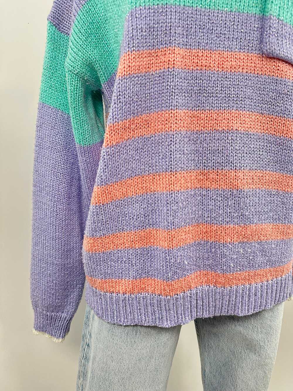 Gitano Purple Stripe Knit Sweater - image 3