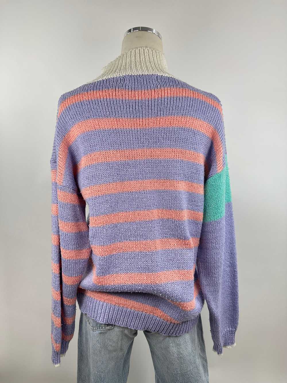 Gitano Purple Stripe Knit Sweater - image 4