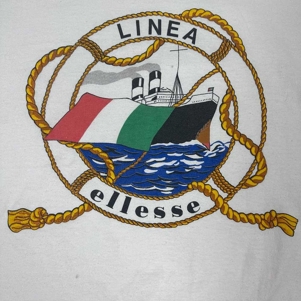 Vintage Single Stitch Ellesse Italy Cruise Ship T… - image 3
