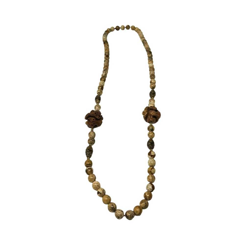Marble Pattern Bead Necklace - image 2