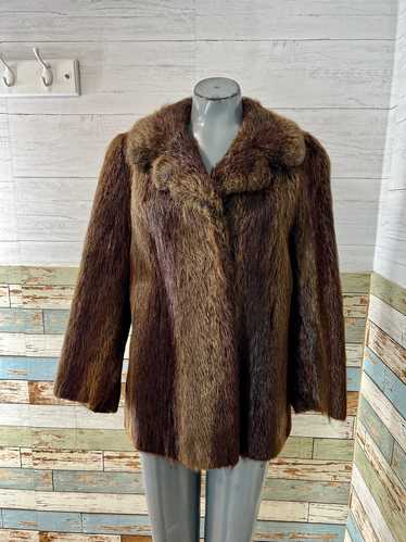 70’s Dark Brown Fur 3/4 Length Coat