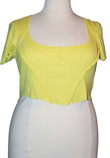 Urban Outfitters Yellow Ribbed Crop Top, Size XXL