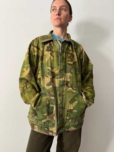 60s/70s Reversible Canvas Camo Hunting Jacket - image 1