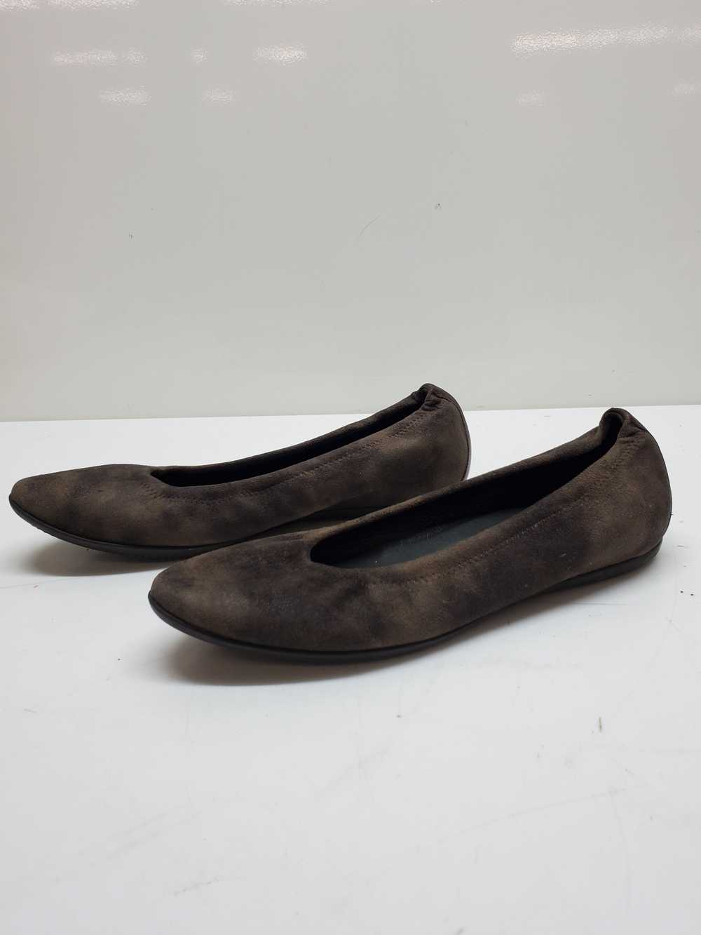 Donald Pliner Donald J. Pliner Brown Suede Ballet… - image 1