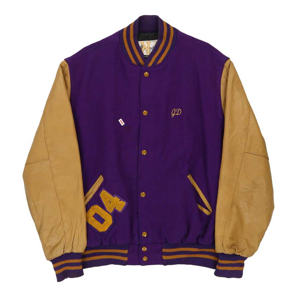 Baker Eaton Unbranded Varsity Jacket - 2XL Purple… - image 1