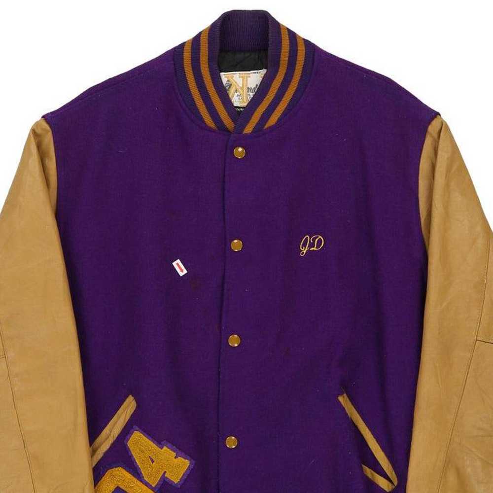 Baker Eaton Unbranded Varsity Jacket - 2XL Purple… - image 3